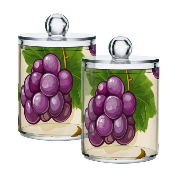 High-value clear storage jars keep life organized and within reach! Grapes