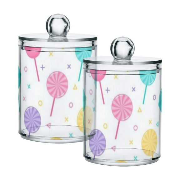 High-value clear storage jars keep life organized and within reach! Lollipops