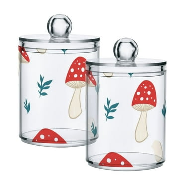 High-value clear storage jars keep life organized and within reach! Mushroom