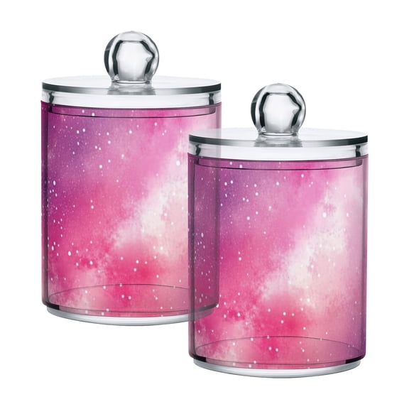 High-value clear storage jars keep life organized and within reach! Pastel Pink Galaxy