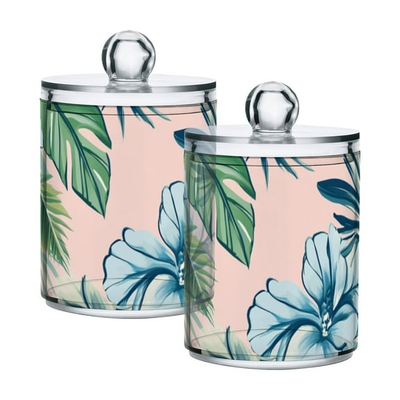 High-value clear storage jars keep life organized and within reach! Pastel Tropical Floral Pattern