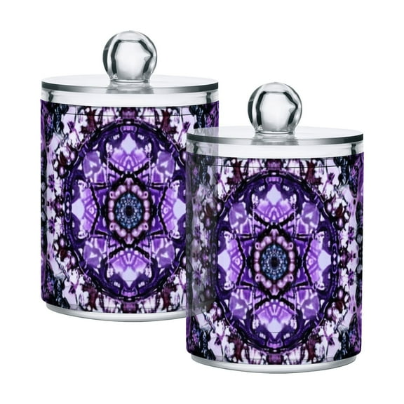 High-value clear storage jars keep life organized and within reach! Purple Kaleidoscope Pattern