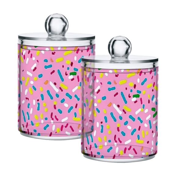 High-value clear storage jars keep life organized and within reach! Sprinkles on Pink