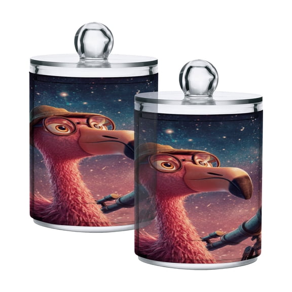 High-value clear storage jars keep life organized and within reach one sizex2 Big Eyes Flamingo