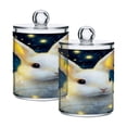 thumbnail image 1 of High-value clear storage jars keep life organized and within reach one sizex2 Cute Rabbit and Butterfly, 1 of 7