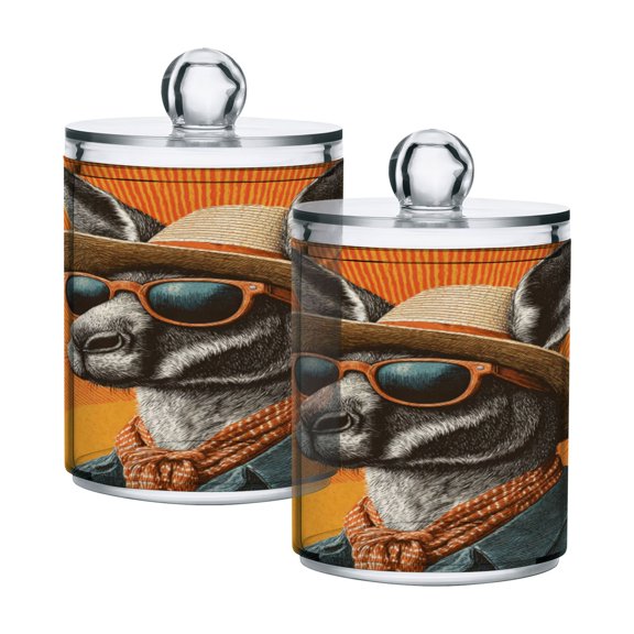 High-value clear storage jars keep life organized and within reach one sizex2 Kangaroo Wearing Sunglasses