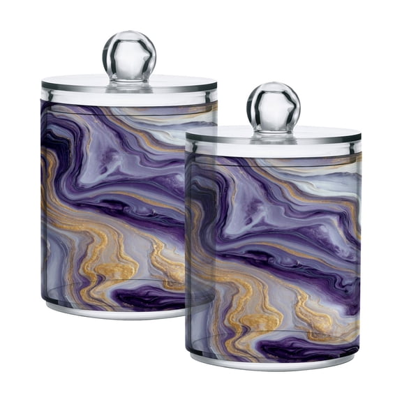 High-value clear storage jars keep life organized and within reach one sizex2 Purple Marble Pattern