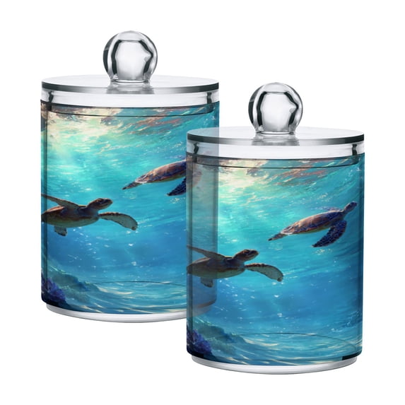 High-value clear storage jars keep life organized and within reach one sizex2 Two Ethereal and Lovely Turtles