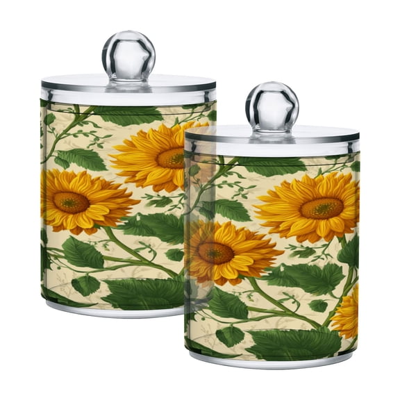 High-value clear storage jars keep life organized and within reach one sizex2 Vintage Blooming Sunflowers
