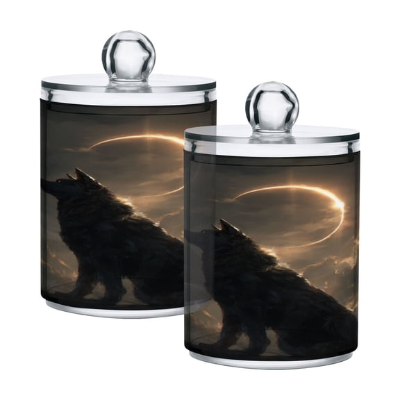 High-value clear storage jars keep life organized and within reach one sizex2 Wolf King