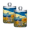 thumbnail image 1 of High-value clear storage jars keep life organized and within reach one sizex4 Rabbits in The Wheat Field, 1 of 7