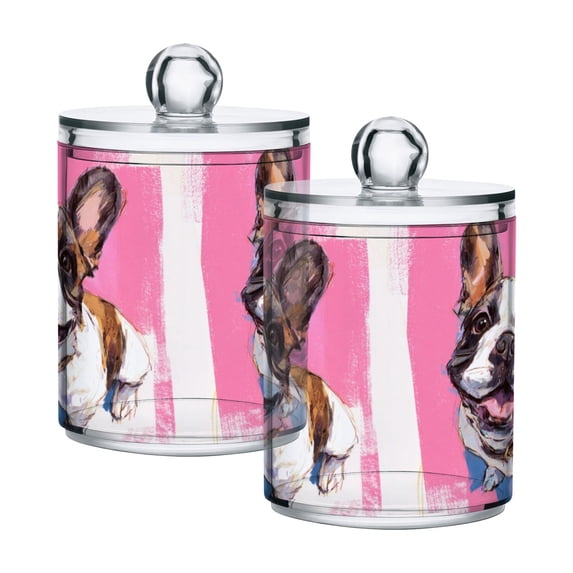 High-value clear storage jars keep life organized and within reach one sizex4 Smiling French Bulldog Painting