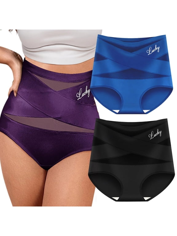 High-waist Tummy Control Seamless Shaping Lucky Panties, Women's High Waisted Underwear Ultimate Comfort Shaping Panties Slightly Tummy Control