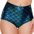 thumbnail image 1 of High waisted Fishscale Prachi women shorts, 1 of 5