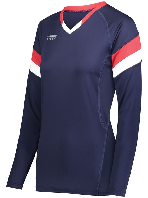 Girls Truhit Tri-Color Long Sleeve Jersey 342243 Orange/Black/White L