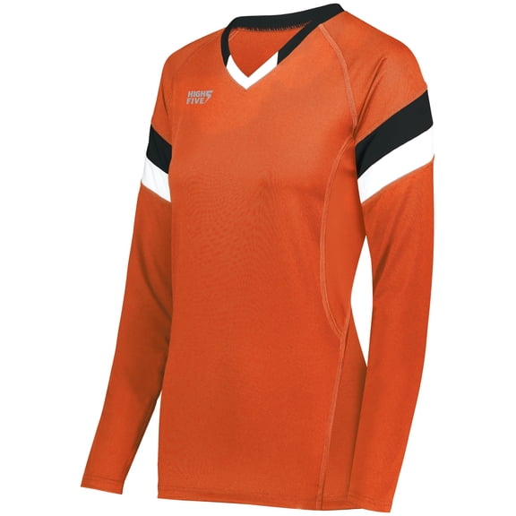 High5 Ladies Truhit Tri-Color Long Sleeve Jersey 342242 Navy/Graphite/White Xl