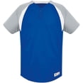 thumbnail image 1 of HighFive 312131 Gravity Two Button Jersey - Youth, Royal/Silver Grey/White, S, 1 of 1