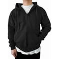 thumbnail image 1 of HighFundamental Mens Zip Up Fleece Hoodie Sweatshirts Heavyweight Long Sleeve Active Jackets with 2 Pockets, 1 of 5