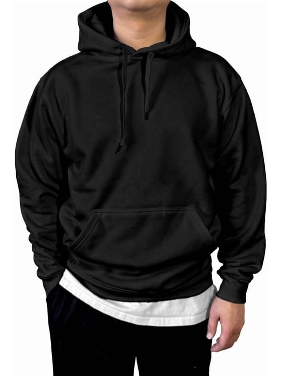 Mens Pullover Fleece Hoodie Sweatshirts Heavyweight Long Sleeve Active Jackets with Kangaroo Pocket