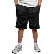 HighFundamental Mens Athletic Mesh Shorts with Drawstring 2 Pockets Lightweight Gym Workout Wear Basketball Shorts 8" Inseam