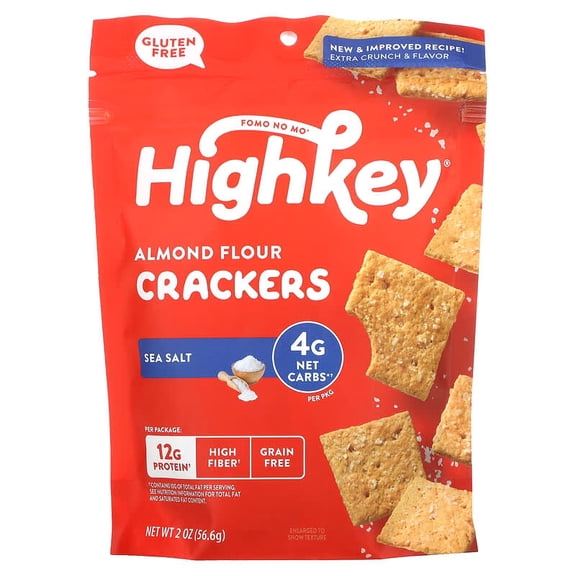HighKey, Almond Flour Crackers, Sea Salt, 2 oz