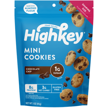 HighKey Chocolate Chip Mini Cookies, Gluten-Free, 3 oz