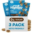 thumbnail image 1 of HighKey Keto CM31 Chocolate Chip Mini Cookies - Gluten Free Sugar Free Cookies Keto Snack Low Carb Snacks Healthy Protein Diabetic Dessert Food Low Sugar Treat Diet Friendly Sweets Keto Food 3 Pack, 1 of 3