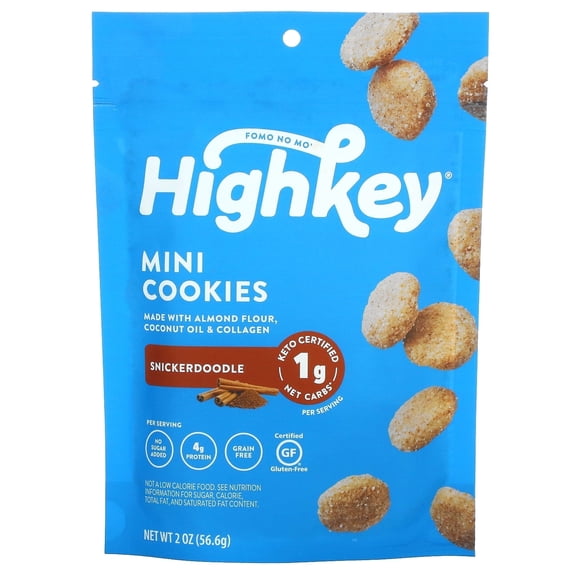 HighKey, Mini Cookies, Snickerdoodle, 2 oz Pack of 4