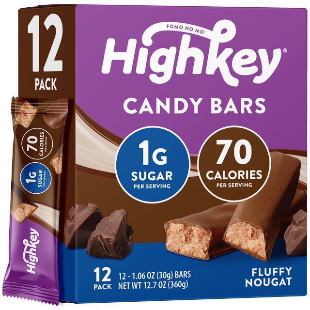 HighKey Sugar Free Chocolate Candy Bar Keto Snacks Healthy Chocolates Fluffy Nougat Bars
