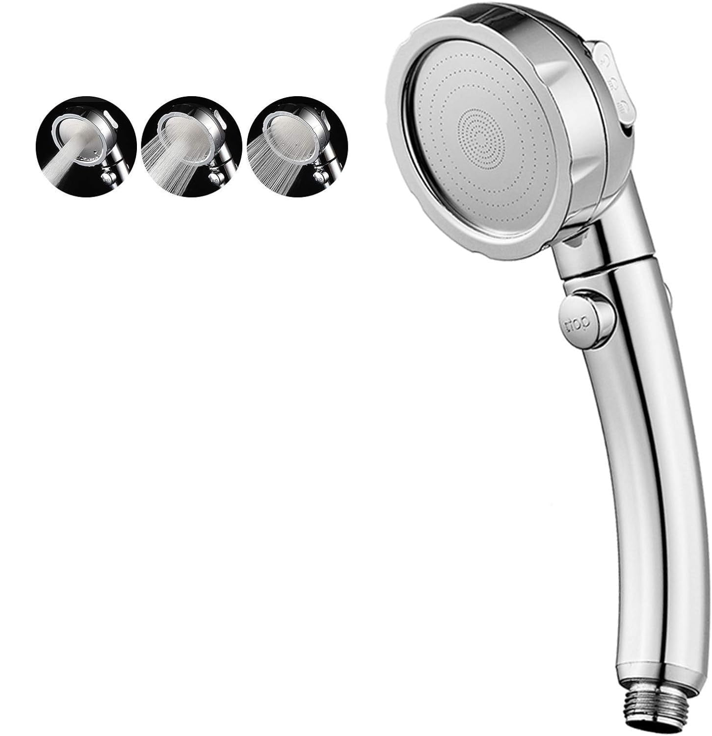 HighPressure Handheld Shower Head with Powerful Shower Spray against Low Pressure Water Supply Pipeline, Multi-functions