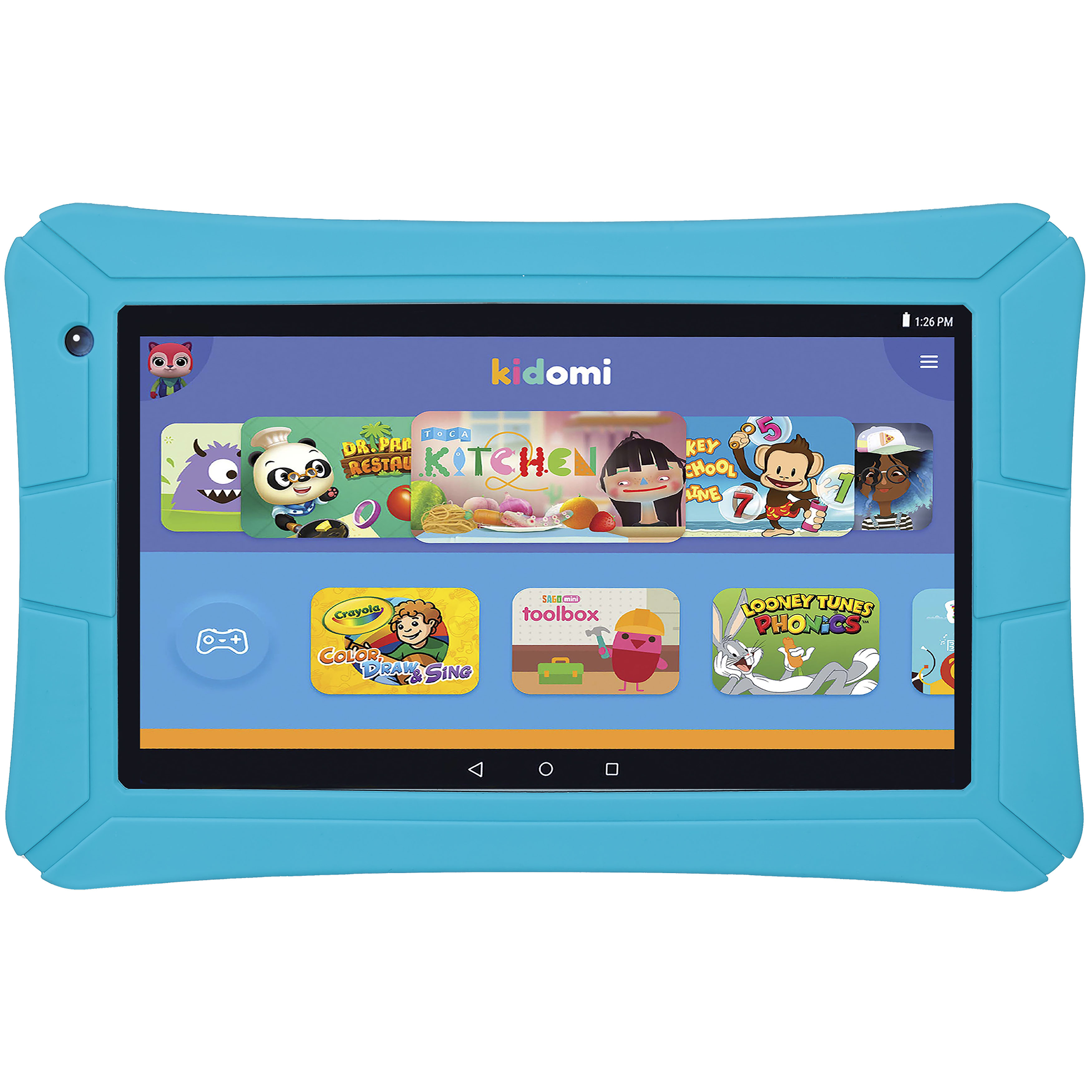 HighQ 7" Learning Tab Jr. featuring Kidomi, Gel Case Included, Quad Core Processor, 8GB Storage, Android 8.1 Go Edition, Dual Cameras, Kidomi Free Trial Included, Blue - image 1 of 8