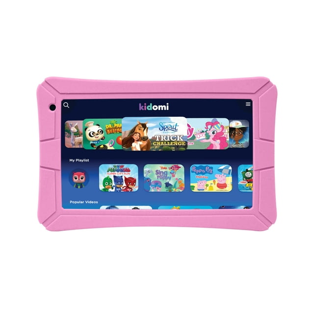 HighQ 7" Learning Tab Jr. featuring Kidomi, Gel Case Included, Quad Core Processor, 8GB Storage, Android 8.1 Go Edition, Dual Cameras, Kidomi Free Trial Included, Pink
