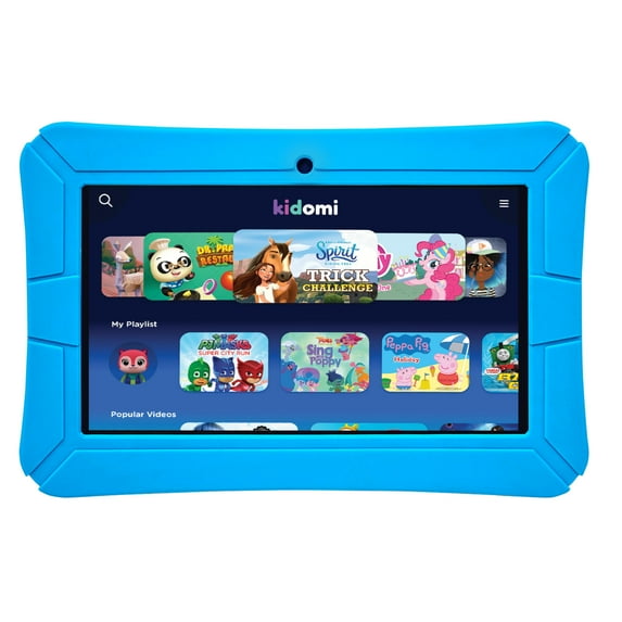 HighQ 8" Learning Tab featuring Kidomi, Water Resistant, Gel Case Included, Quad Core Processor, 16GB Storage, Android 8.1 Go Edition, Dual Cameras, Kidomi Free Trial Included, Blue
