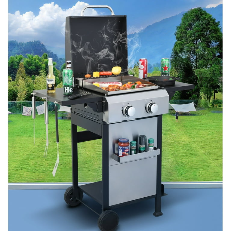 Bbqs Balcony Gas Grill Side Burner Small Patio Gas Bbq HighSound