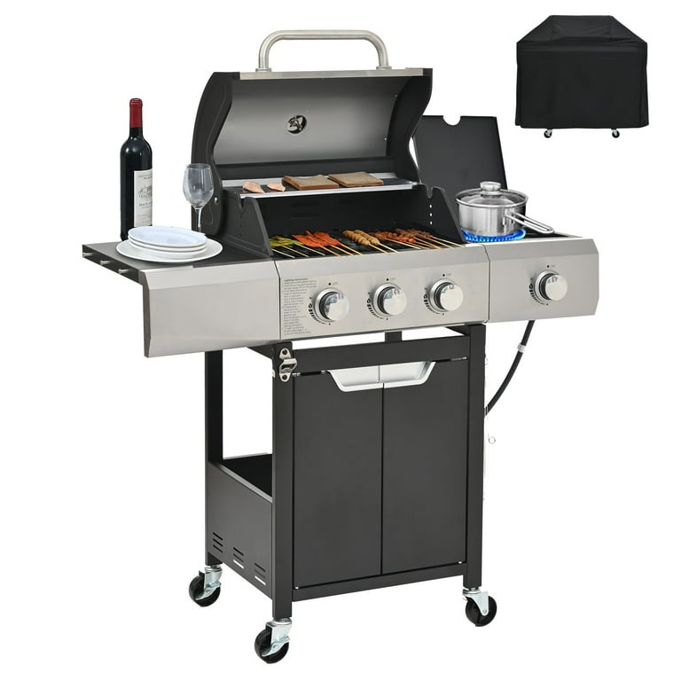 バーベキュー・調理用品 Black LabelFlatBurnerFullBlackverGS-450R Stove Top Grill Pan - Smokeless Nonstick Indoor Grill Plate