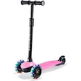 thumbnail image 1 of HighTech Mega GlideKick 3-Wheel Foldable Scooter With Lightup Wheels & Extendable T-Bar - Pink, 1 of 9