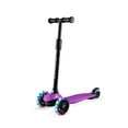 thumbnail image 1 of HighTech Mega GlideKick 3-Wheel Foldable Scooter With Lightup Wheels & Extendable T-Bar - Purple, 1 of 6