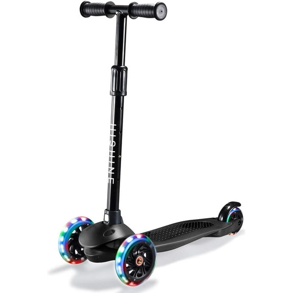 HighTech Mega GlideKick Scooter With Light - Black