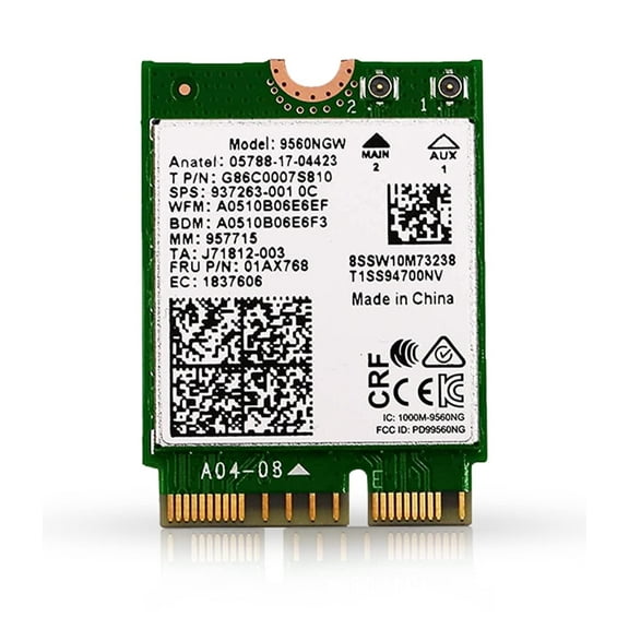 HighZer0 Electronics AC 9560 CNVio Legacy WiFi Adapter for PC | WiFi 5 Dual Band 802.11ac | Up to 1.73 Gbps | Supports Bluetooth 5.1 Windows & Linux | Requires 8-9th Gen Intel CPU | 9560NGW