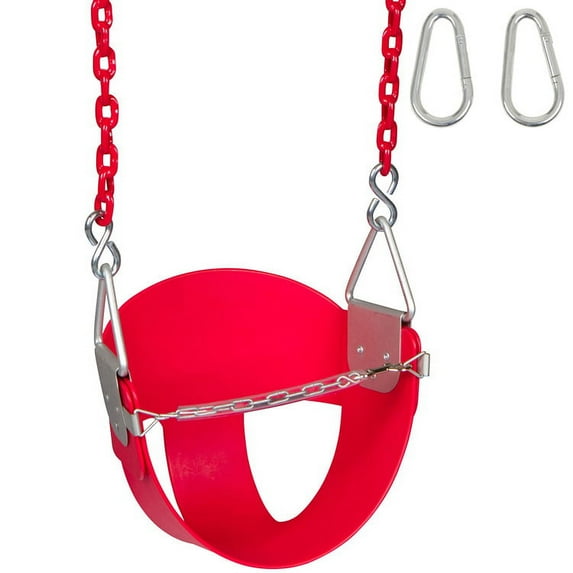 Swing Set Stuff Highback Half Bucket Seat With 5.5ft Chain - Pink