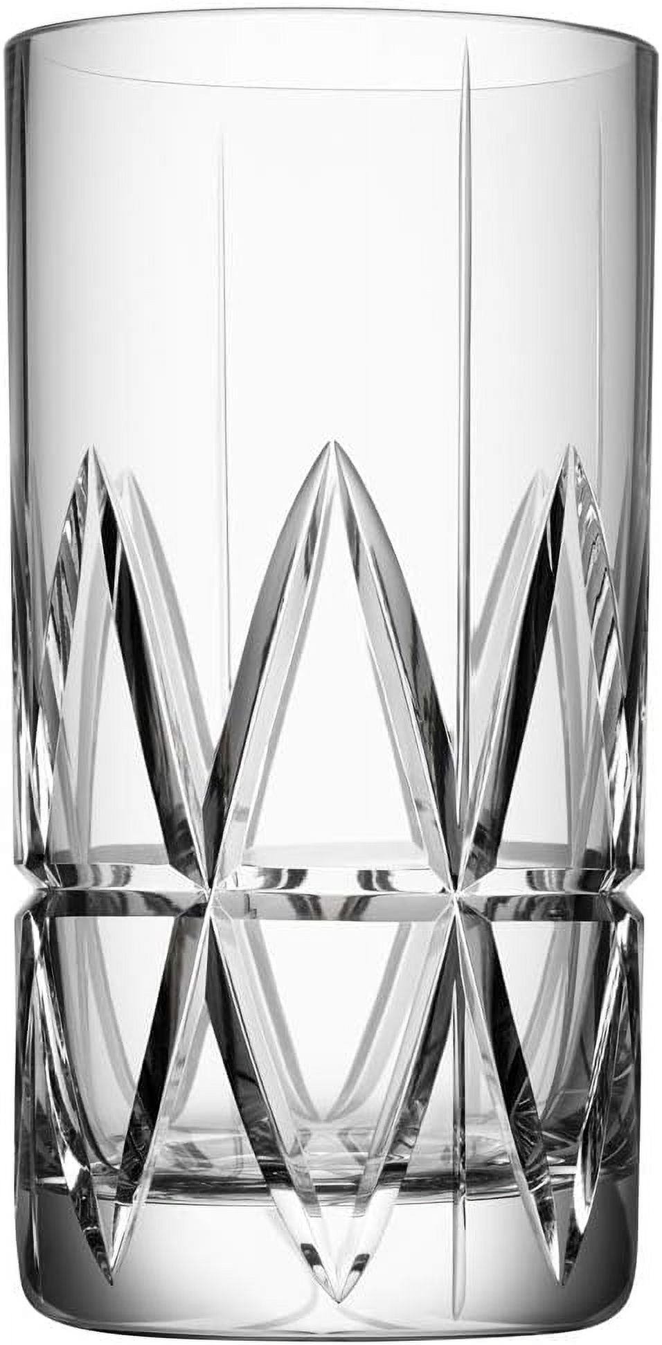 Highball Glass Set of 4 12.5 Fl. Oz. Asymmetric Design