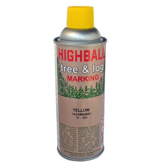 Highball Tree & Log Marking Spray Paint, Yellow - Dozen