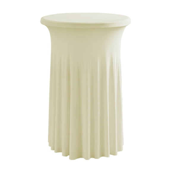 Highboy Cocktail Table Cover Skirt Bar Tablecloth High Top Bar Table Covers Table Cloths (32" x 43", Ivory)