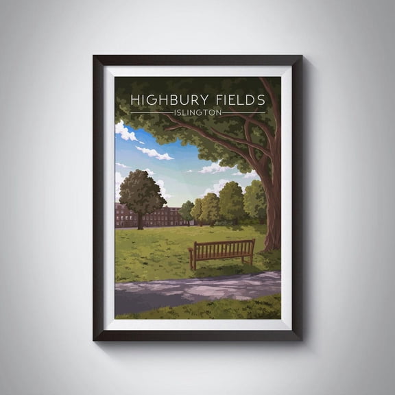 Highbury Fields Islington North London Parkrun Artwork Unframed Paper Print
