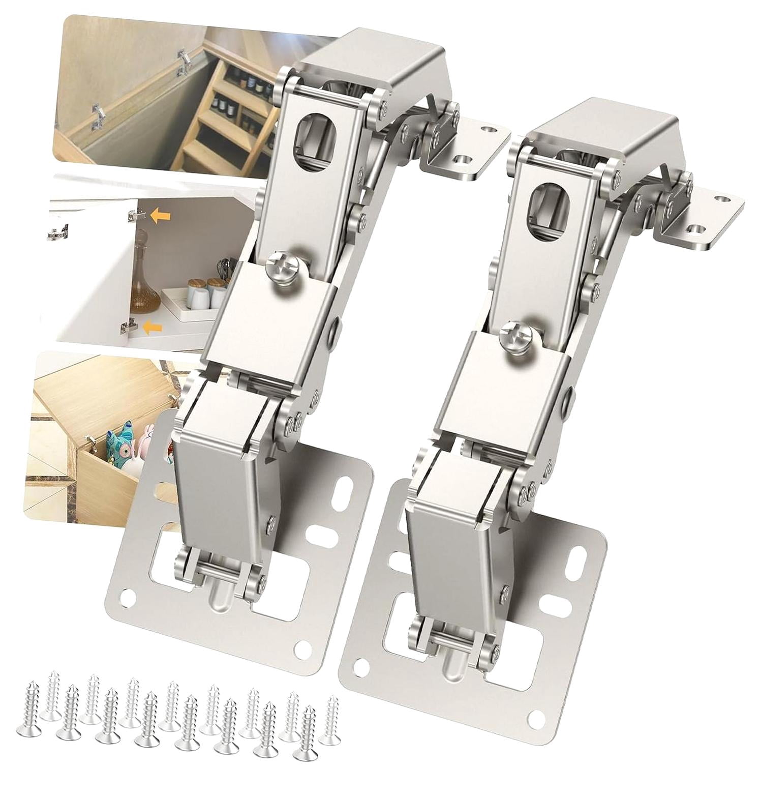 Highcool 1 Pair 170 Degree Frameless Soft Close Cabinet Hinges ...