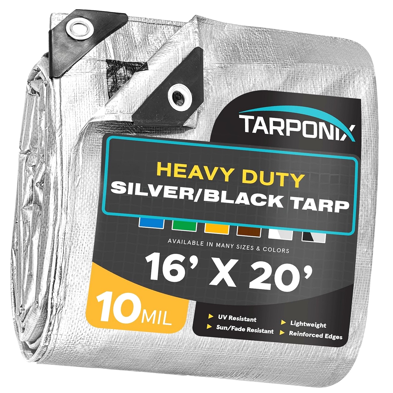 Highcool 10' 10' Dual-Sided Heavy-Duty Tarp – 10 Mil Tear-Resistant ...