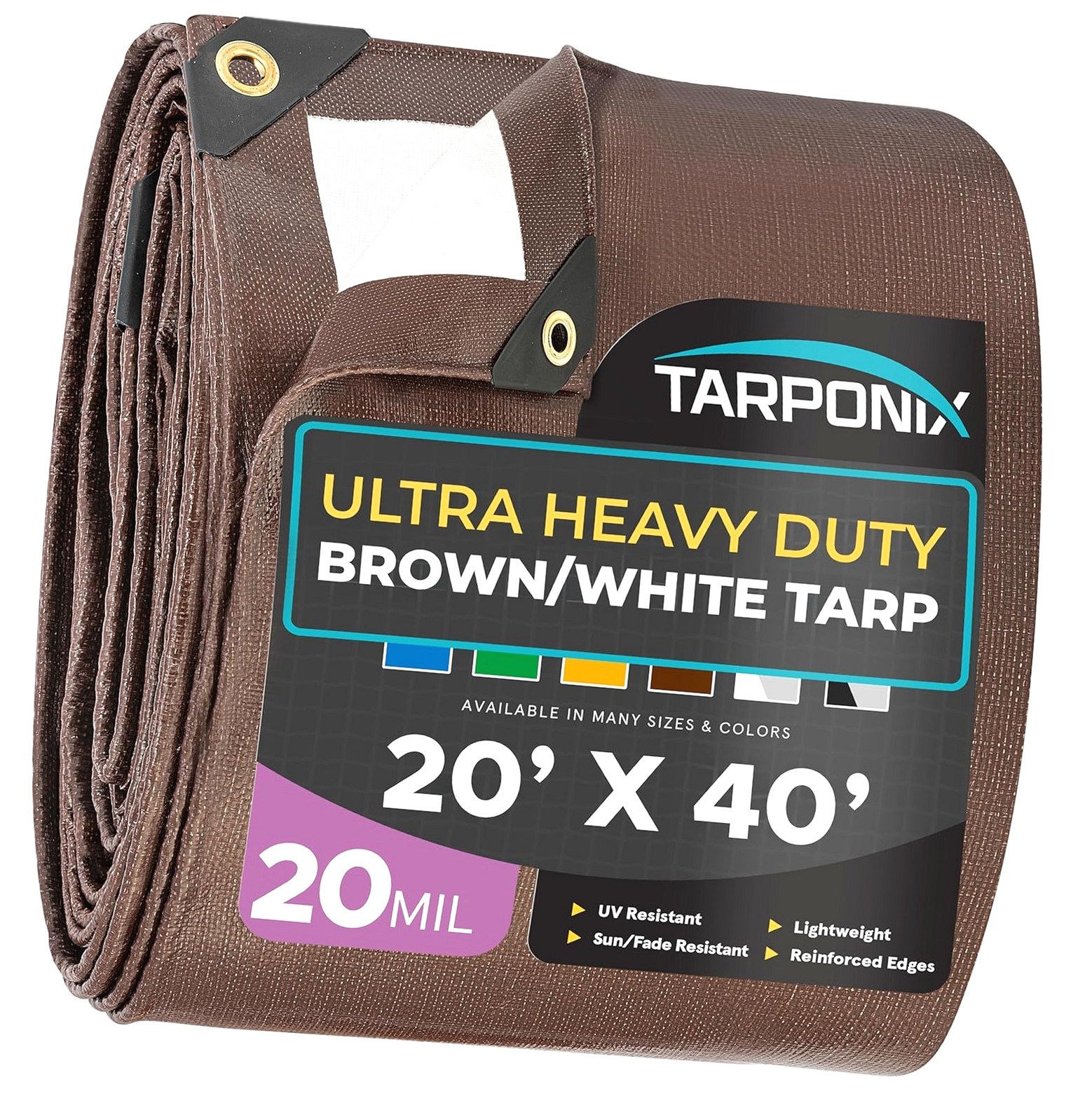 Highcool 10' 10' Dual-Sided Heavy-Duty Tarp – 10 Mil Tear-Resistant ...