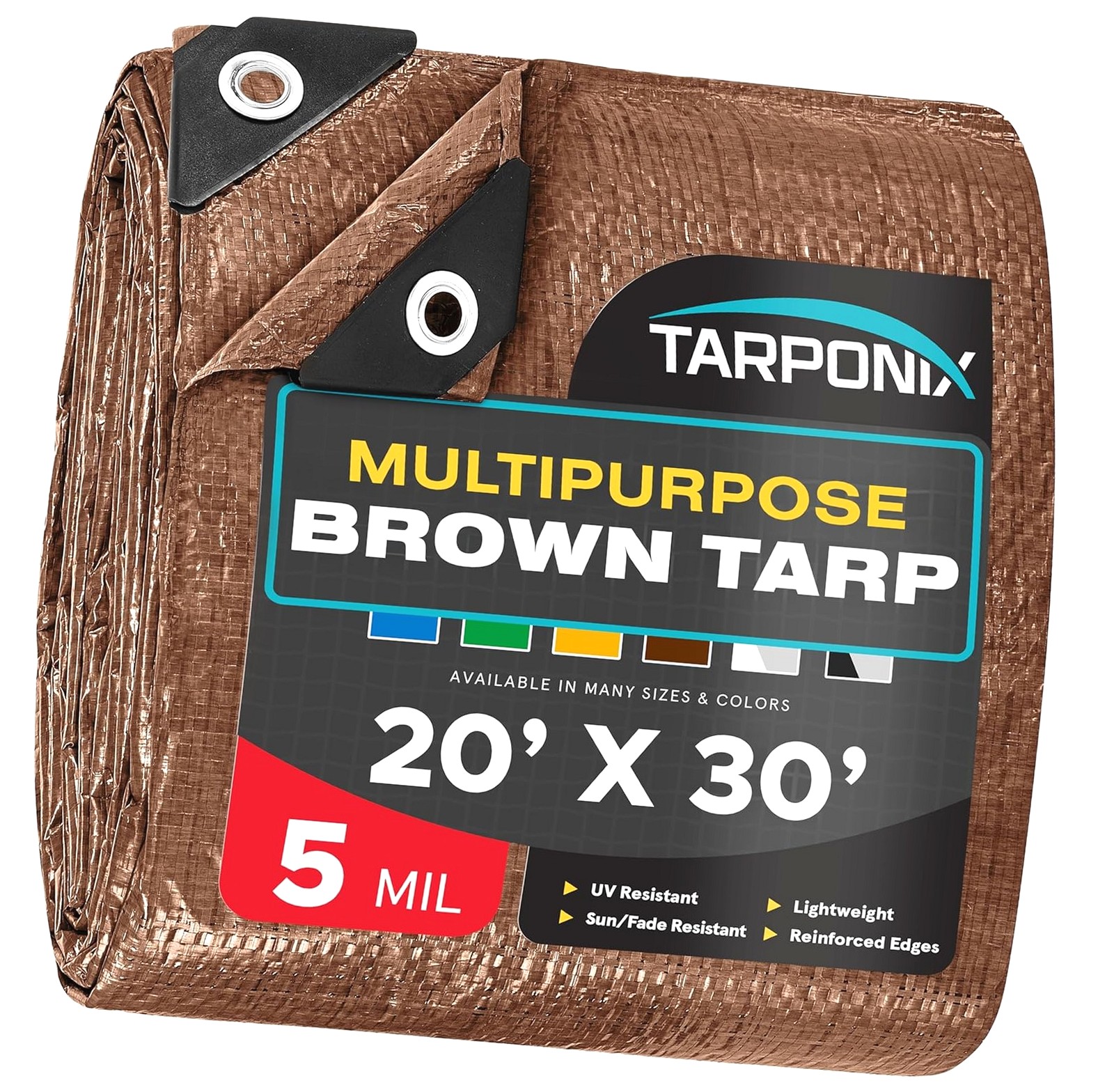 Highcool 10' 10' Dual-Sided Heavy-Duty Tarp – 10 Mil Tear-Resistant ...