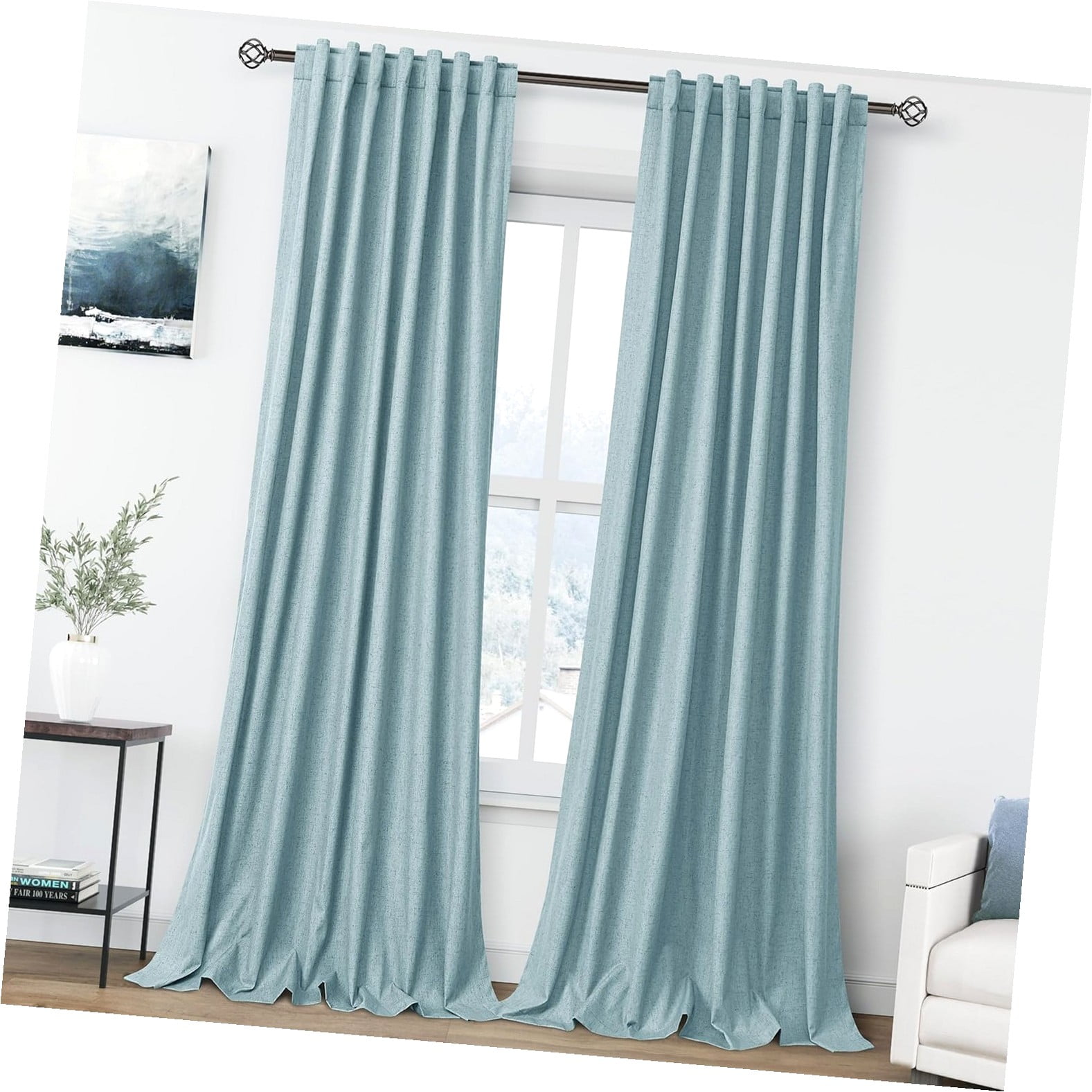 Light Blue Linen Curtains