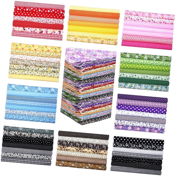 Highcool 100 Pcs 10 10 Inch Squares Multicolor Precut Quilting Bundles ...
